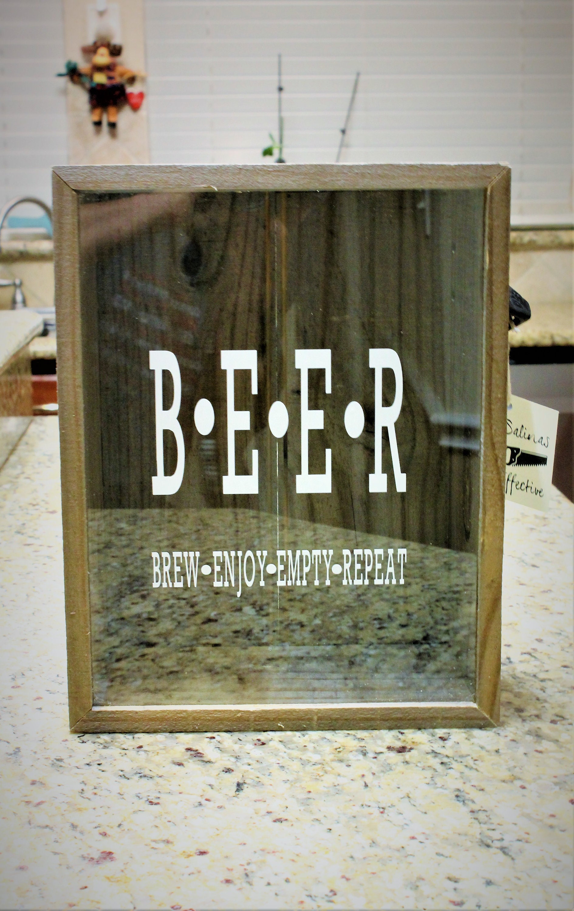Beer Cap Shadow Box 10.5x13.5Very Big Rustic | Etsy