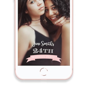 Custom Snapchat Geofilter Design - Customized Party or Event Snap Filter  - Customizable Banner and Lights Design Style