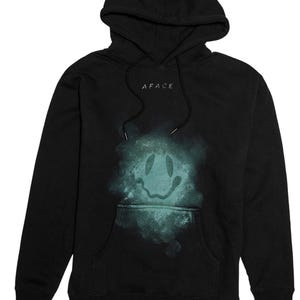 Hand-Painted Green Smiley Hoodie