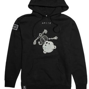 Hand-Painted Teddy Bear Skeleton Hoodie