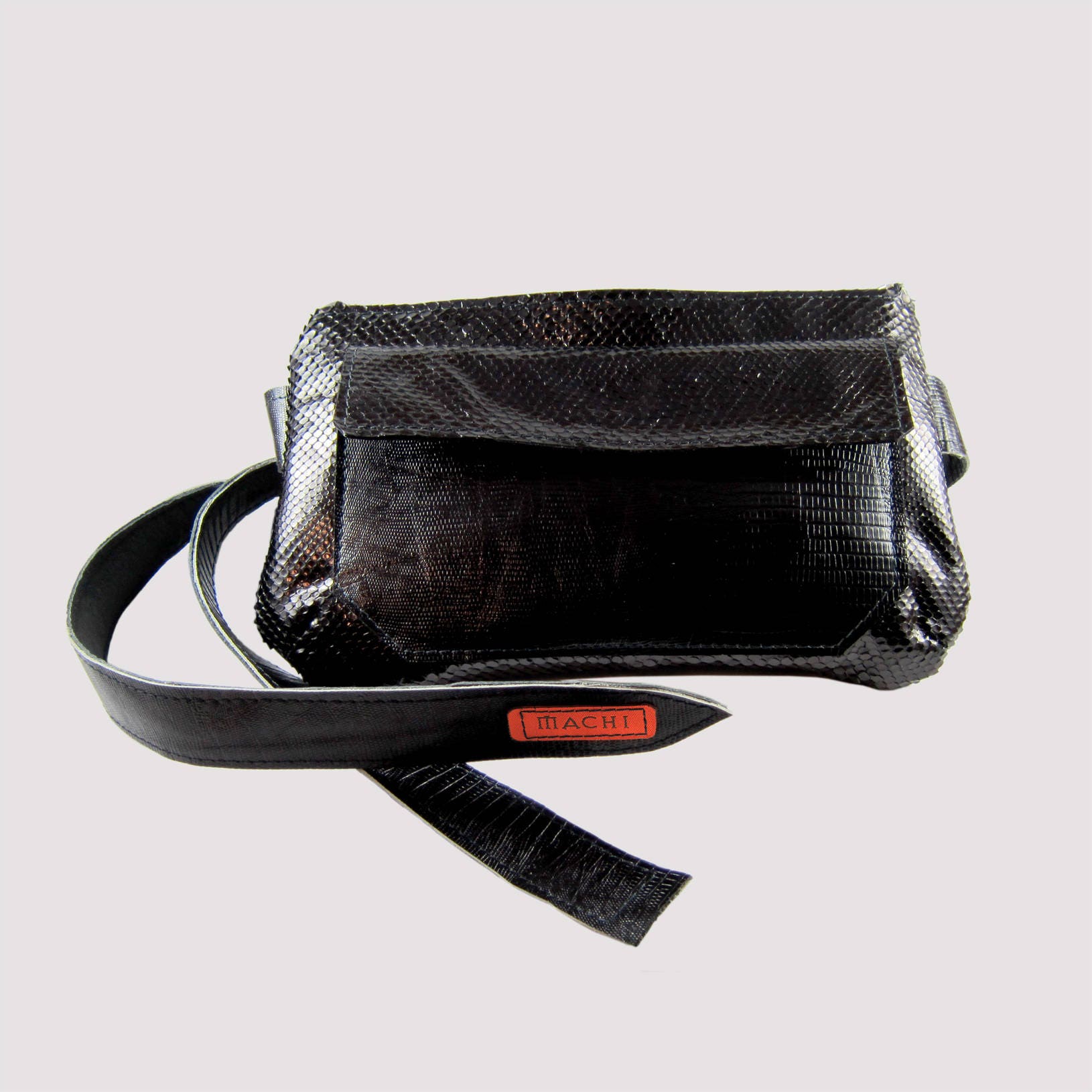 snakeskin fanny pack