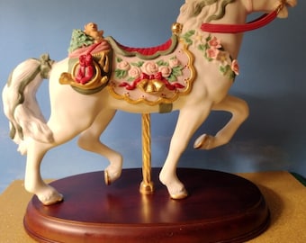 Lenox 1993 CHRISTMAS CAROUSEL HORSE # 40 Fine Porcelain Limited Edition Sculpture. Very Fine Condition!
