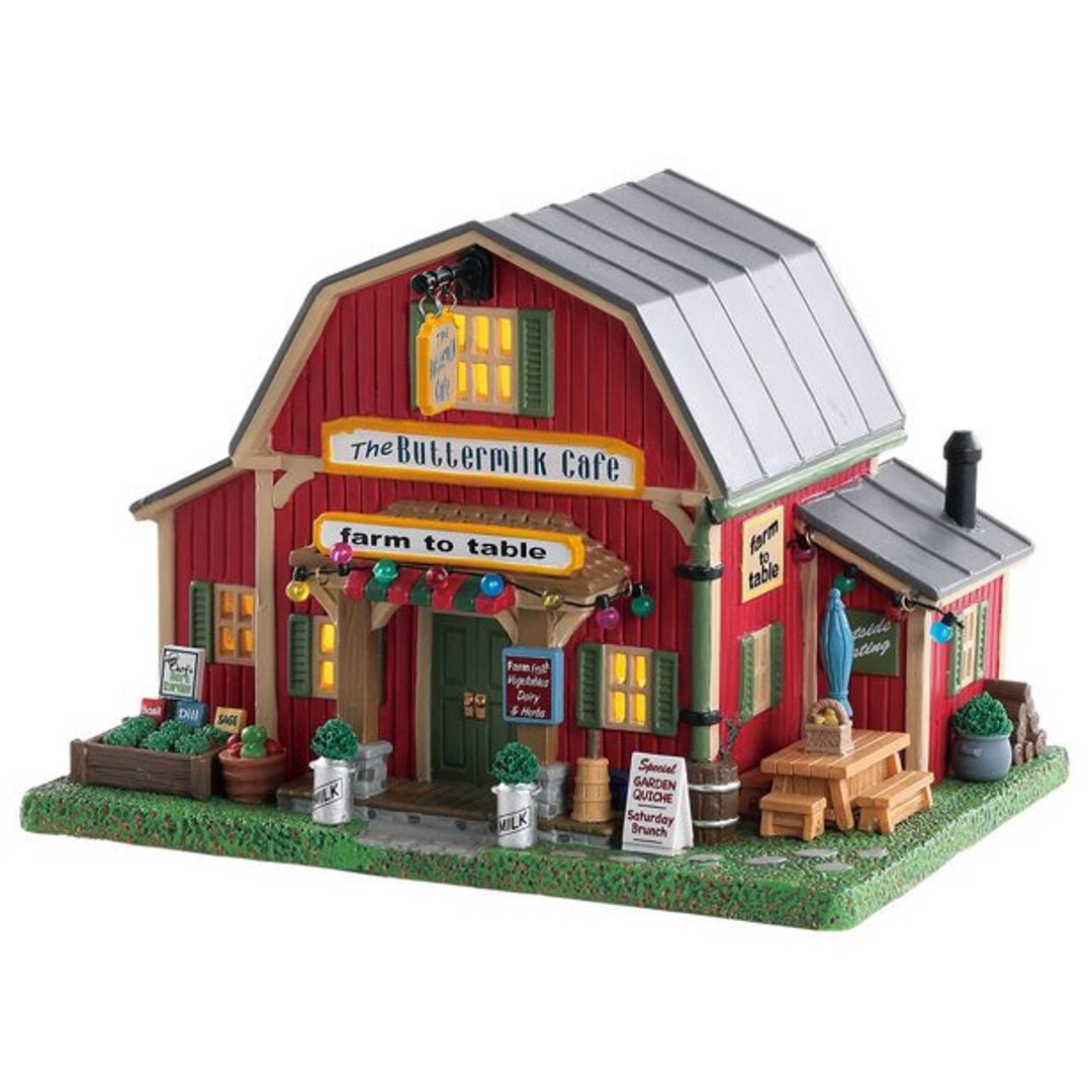 LEMAX the Buttermilk Cafe 2008 Porcelain Lighted Building From Lemax