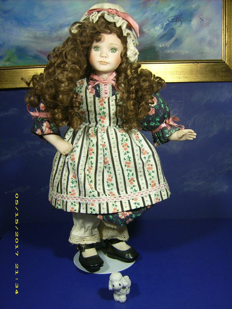 mary had a little lamb porcelain doll