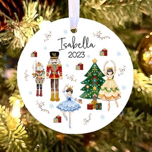 Personalized Nutcracker Ornament, Personalized  Nutcracker Christmas Ornament, Nutcracker ballet ornament, cute girl Ornament, Kids ornament