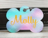 Pet ID Tag, Two-Sided Dog Tag, Personalized Pet tag, Bone ID Tag, Pet Gift, Personalized Gift, Identification Tag, unique Dog tag, pastel