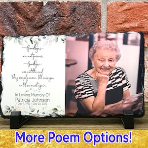 Goodbyes are not forever memorial gift, In Loving Memory Gift, personalized memorial, Photo Memorial, In Memory of Plaque,memorial keepsake