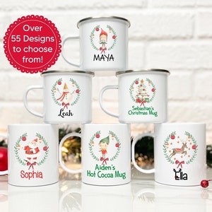 Personalized Kids Hot Chocolate Christmas mug, Kids Christmas Mug, Kids Hot Chocolate Mug, Personalized kid mug, Kids Christmas Party Favors