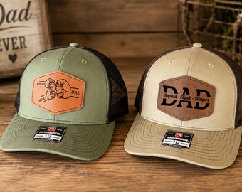 Personalized Father's Day Hat | Custom Dad Hat | Richardson 112 Hat | Trucker Hat for Dad | Engraved Patch Hat | Dad Gift