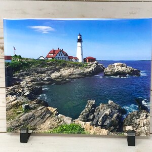 Portland Head Lighthouse 8x10 Photo Tile, Landscape Photo Tile, Customized Photo Tile, personalized photo tile, portland maine, photo gifts
