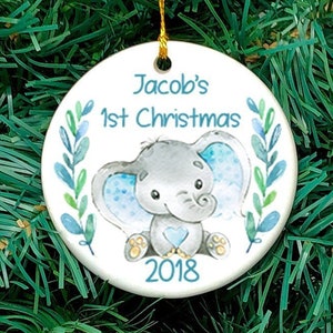 baby boy first christmas ornament 2018