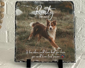 In Loving Memory Pet Memorial Gift, If love could have saved you, personalized pet photo memorial, loss of a pet, mans best friend, dog loss