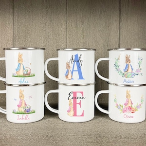 Personalized Easter Bunny camp mug, Easter basket gift, Easter Bunny camp mug, Easter Rabbit kids mug, hot cocoa mug, hot chocolate mug