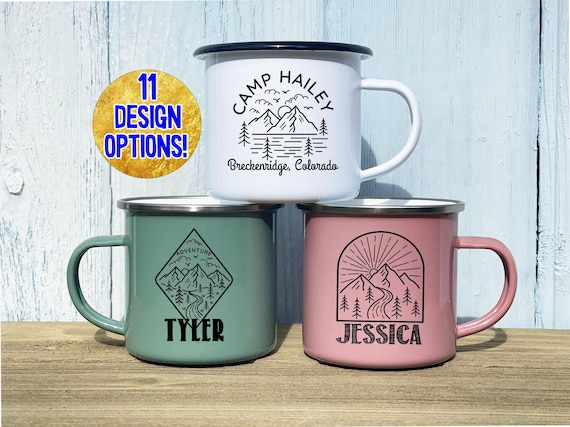 Personalized camp mug, personalized campfire mug, custom camp mug, hiking mug, bear camp mug, deer camp mug, deer lovers, bear lovers