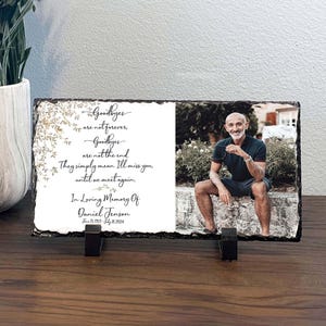 Goodbyes are not forever memorial gift, In Loving Memory Gift, personalized memorial, Photo Memorial, In Memory of Plaque,memorial keepsake