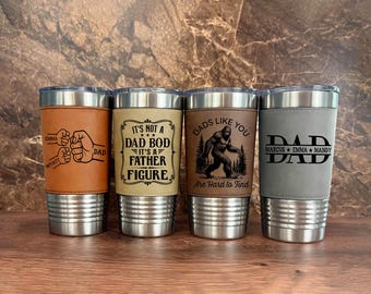 Personalized Dad Fist Bump Tumbler, Custom Father's Day Golf Tumbler, Dad Tumbler with Kids Names, Custom Dad Bod Tumbler, Father Figure cup