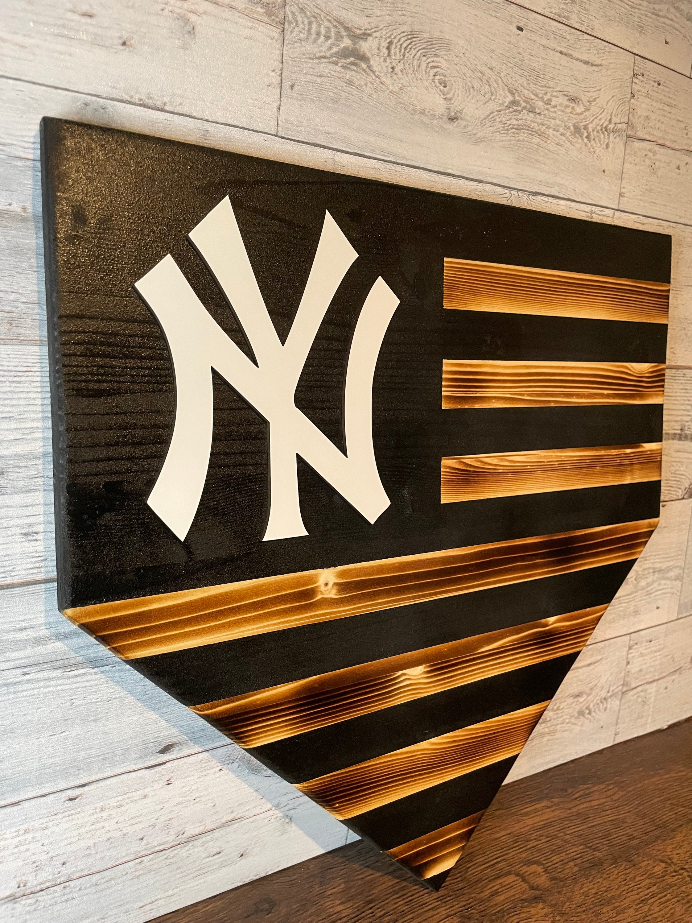 New York Yankees Home Plate Flag Wall Decor Etsy