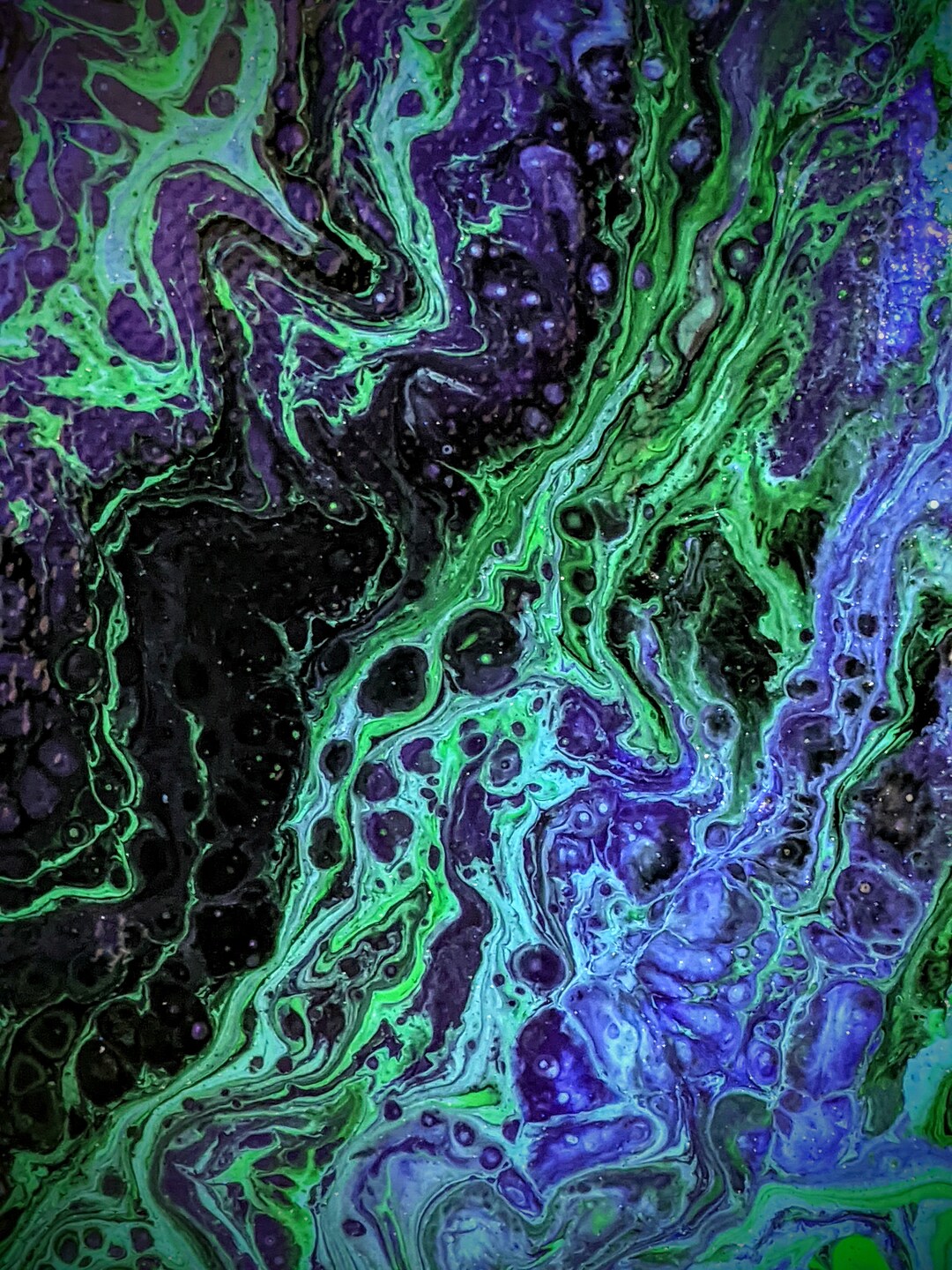 Alien Innerscapes Acrylic Pour Painting #2 - Etsy
