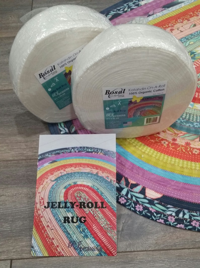 KIT Jelly Roll Rug pattern Batting Etsy