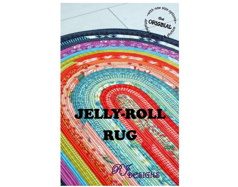 BIJGEWERKT Jelly-Roll-vloerkleed PDF-patroon afbeelding 1