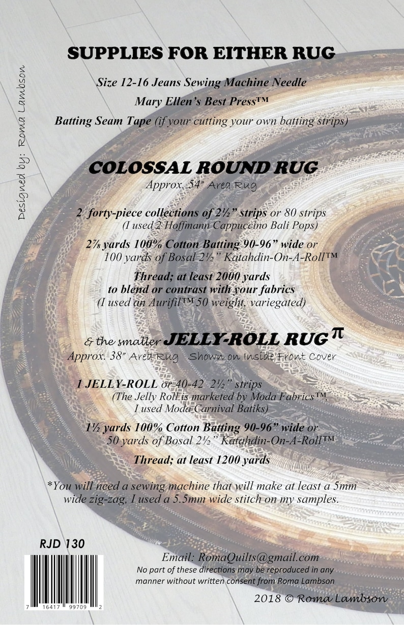 Colossal Round Rug PDF Pattern Etsy