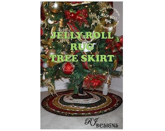 Jelly-Roll Rug Tree Skirt (PDF pattern)