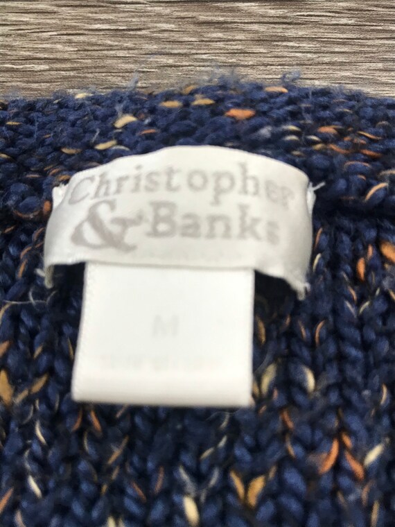 Vintage Blue & Orange Christopher + Banks Sweater - image 3