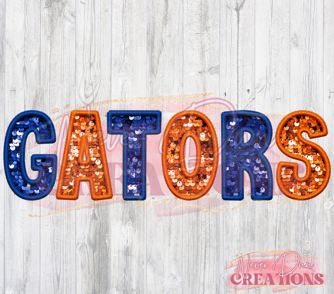 Glitter Faux Sequin Gators PNG UF Shirt Florida Shirt Gators Sequin