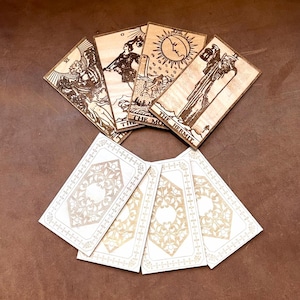 Wooden Tarot Card - Engraved Tarot Art - Unique Divination Piece - Spiritual Gift - Collector&#39;s Tarot Deck - Specialty Tarot