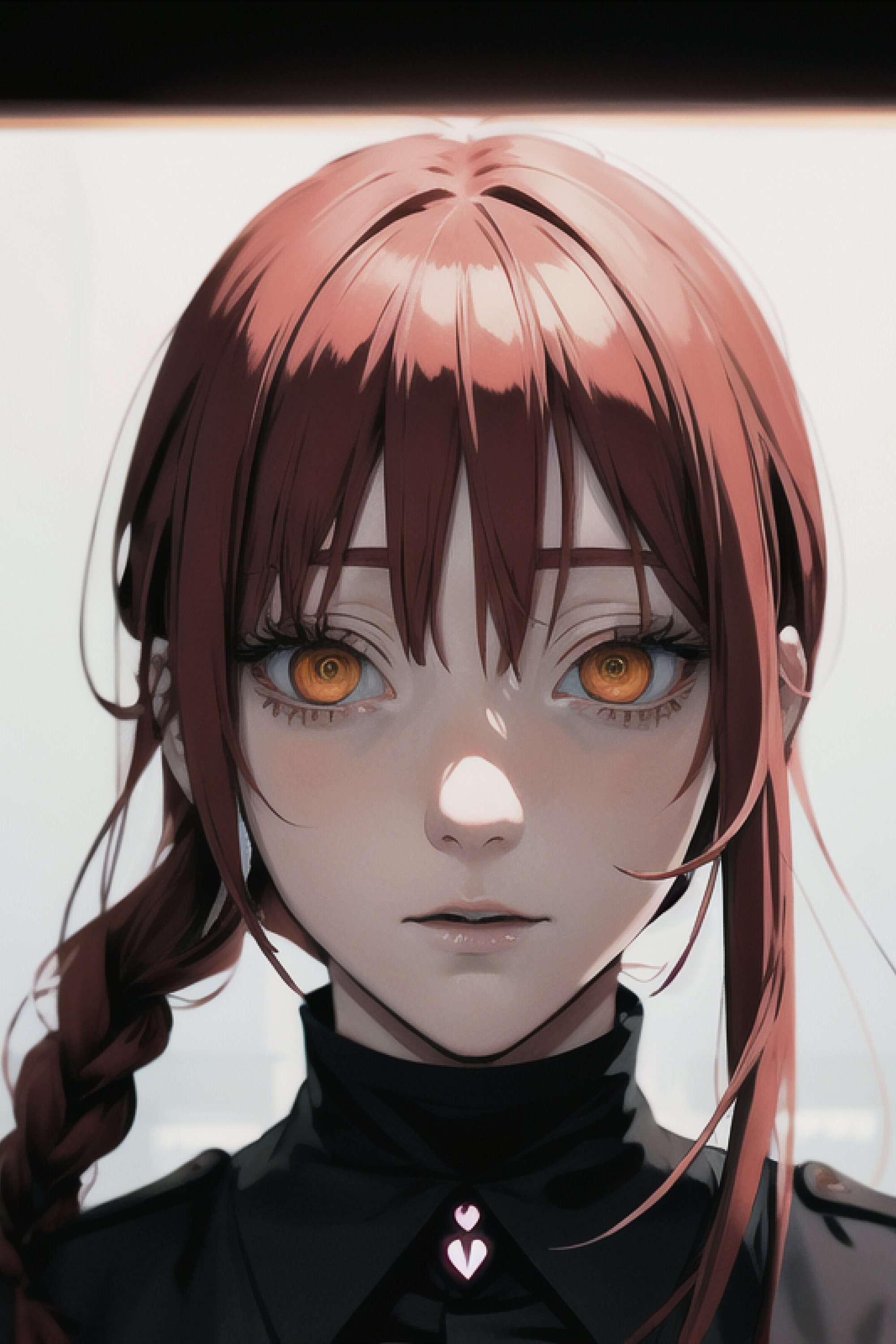 Makima Chainsaw Man Digital Art for Printing Anime Poster Young Waifu  Closeup