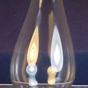Chimenea de vidrio de lámpara de aceite de queroseno vintage 7 &quot;No. 1 tamaño superior con cuentas
