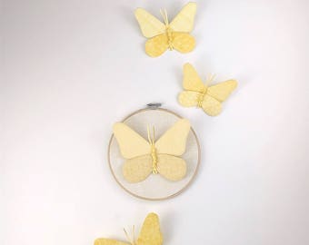 Butterfly Cluster Wall Hanging - Yellow