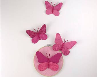 Butterfly Cluster Wall Hanging - Fuchsia