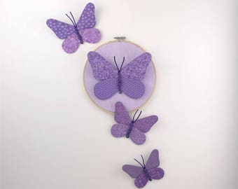 Butterfly Cluster Wall Hanging - Purple