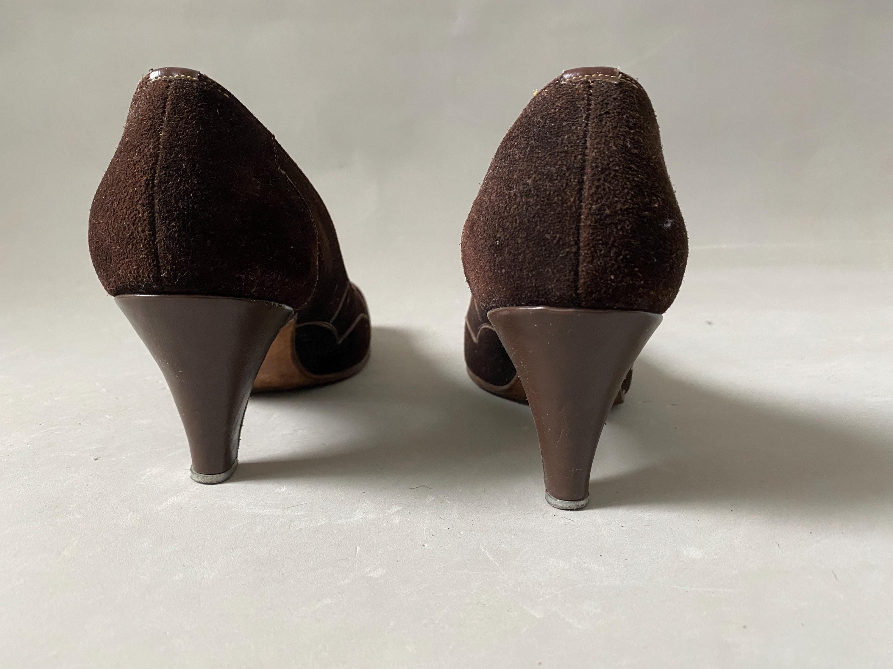 Vintage From Poland 1960/80s Shoemaker High Heels Brown