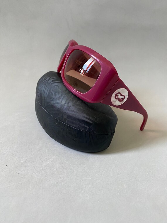 Escada Y2K Sunglasses, Berry Pink Acetate Frames, Pearl Logo  display picture 1