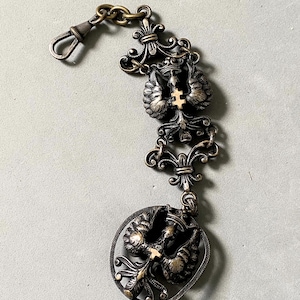 Antique Austro-Hungarian Eagle Cross Watch Fob Pendant: European Heraldic Jewelry,  c.1900 Lost Empire