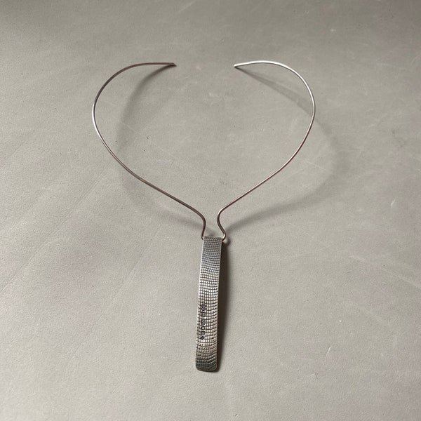 Milenijny srebrny naszyjnik minimalistyczny Srebrna obroża