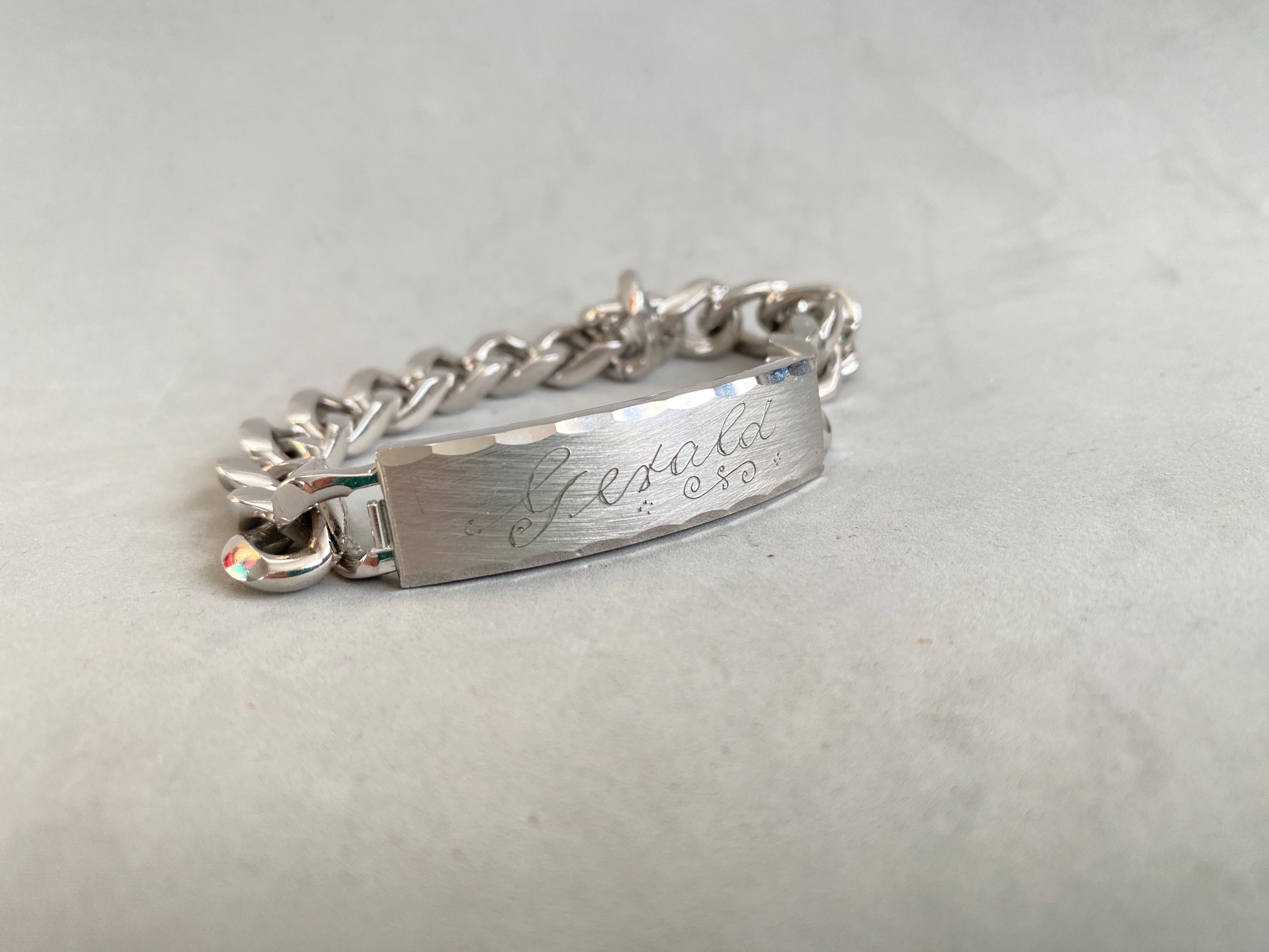 Gerald - Vintage Speidel USA Stainless Steel ID Masculine Bracelet 