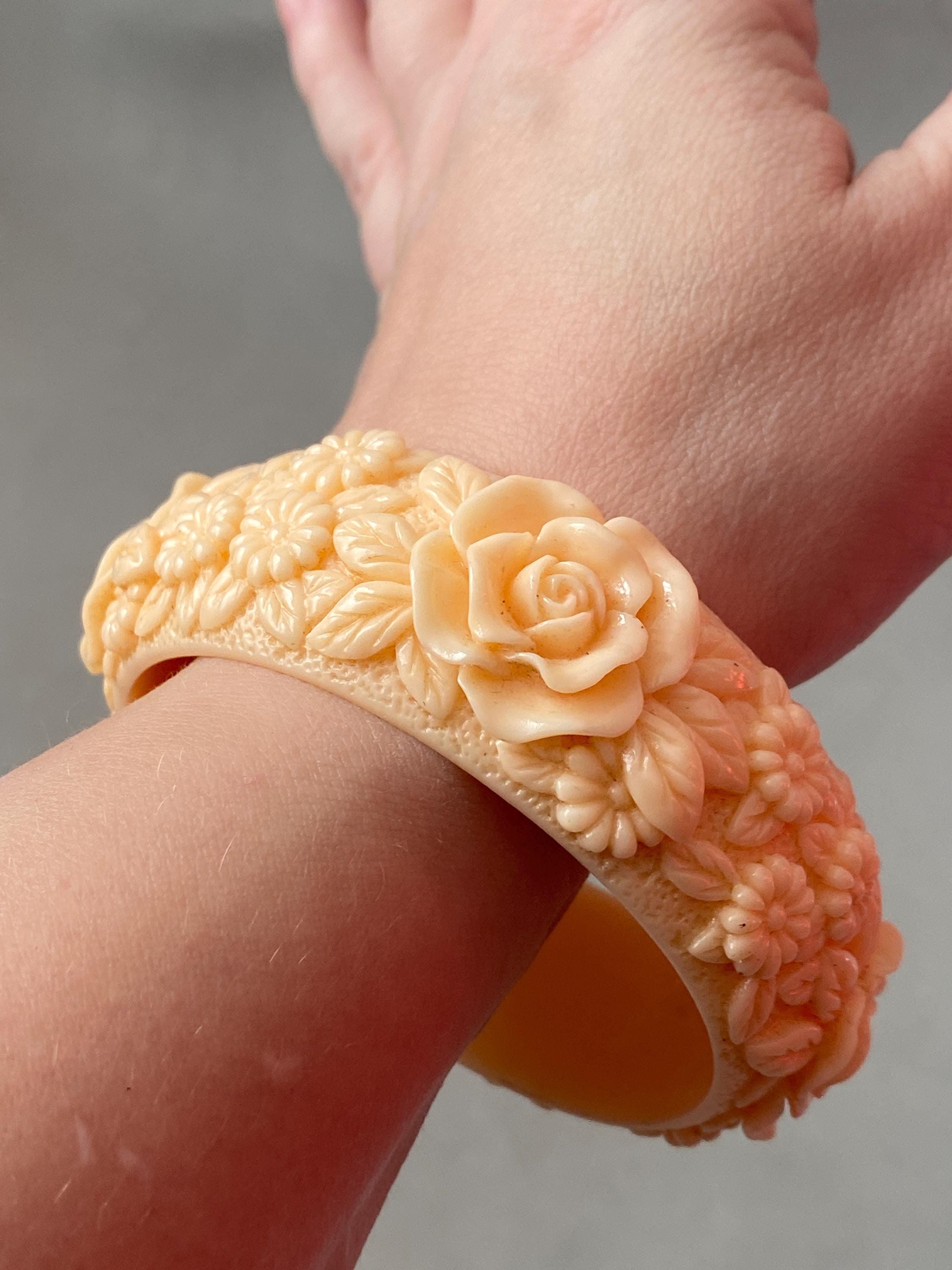 Antique genuine ivory bracelet - Etsy 日本