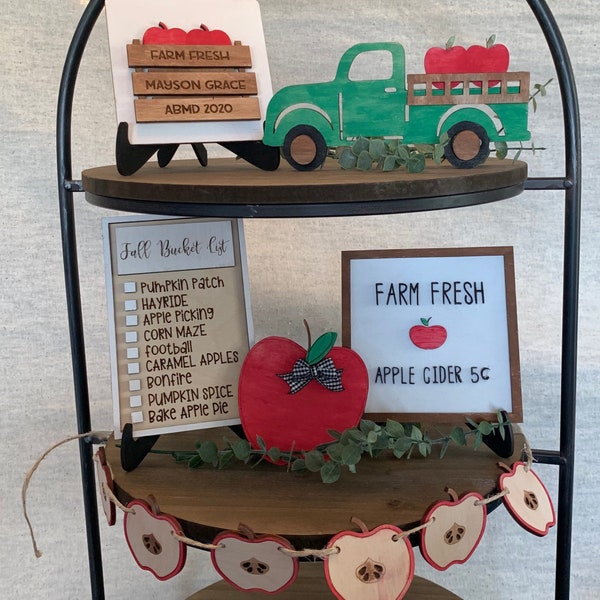 Apple Harvest  Fall Tier Tray Set