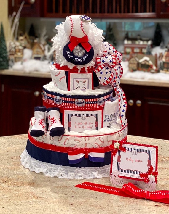 baseball diaper cake