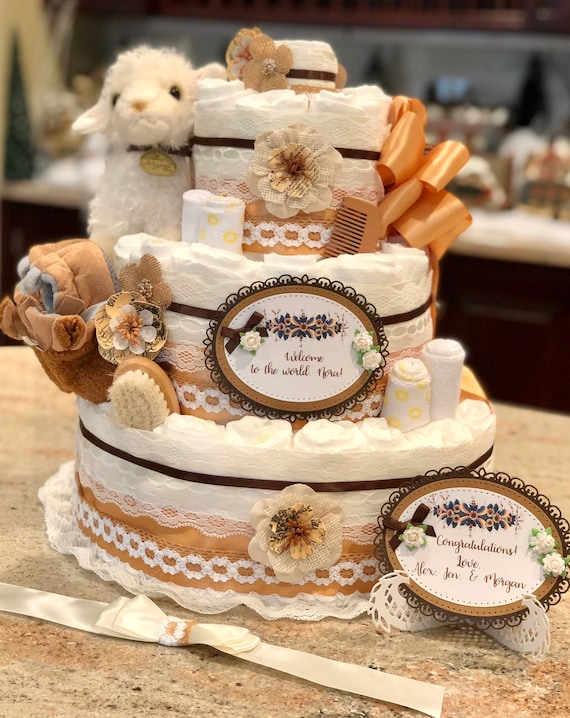 gender neutral diaper cake ideas