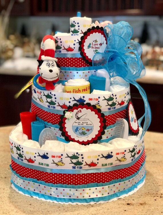 dr seuss diaper cake