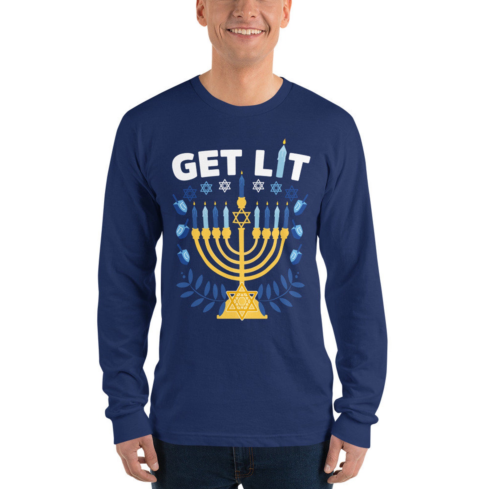 Mazel Tov Get Lit Hanukkah Hanukkah Clothing Hanukkah Etsy