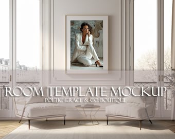 Frame Mockup /Luxury French Apartment/ Parisian Apartment Dreamy Room Templates for Artists & Photographers/Digtal Templates