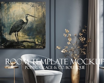 Mockup for Artists Luxury Foyer Gray Room Mockup Room Template Mockup Showcase your Art with Roomm Mockup