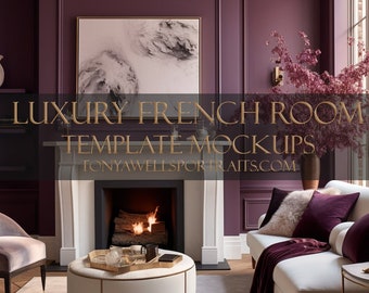 Frame Mockup/ Luxury Living Room Template Mockup/French Design/Frame Mockup for Artists and Photographers
