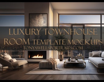 Frame Mockups/Collection of Eight Designs/Luxury Townhouse Room Template Mockups/Frame mockups for Artists and Photographers