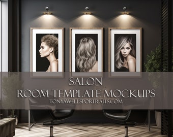 Frame Mockup Bundle/Room Template Mockup - Salon /4 Designs